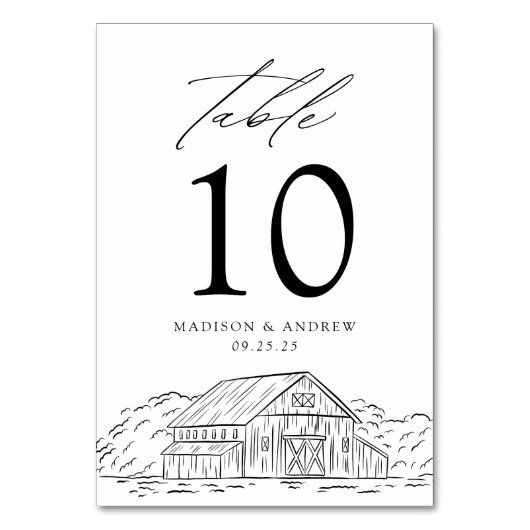 Elegante Rustikale Hochzeit Tischnummer (Vorderseite)