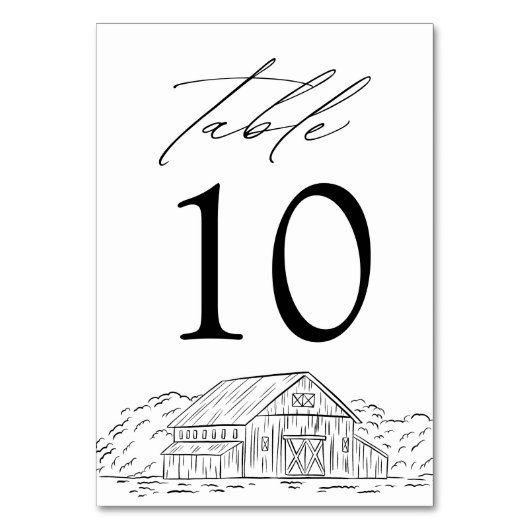 Elegante Rustikale Hochzeit Tischnummer (Rückseite)