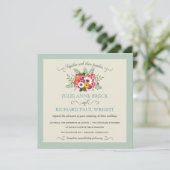 Elegante Rustikale Hochzeiten Einladung (Stehend Vorderseite)