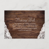 Elegante Rustikale Hochzeitkarte Begleitkarte (Vorderseite)