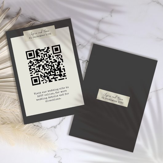 Elegante rustikale Hochzeitkarte Begleitkarte