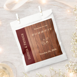 Elegante rustikale Hochzeits-Einladung Geschenktütchen