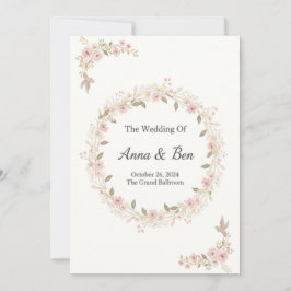 Elegante rustikale Hochzeitseinladung Einladung