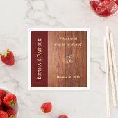 Elegante rustikale Hochzeitseinladung Serviette (Beispiel)