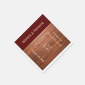 Elegante rustikale Hochzeitseinladung Serviette (Ecke)