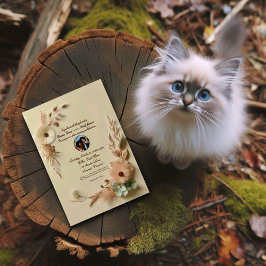 Elegante Rustikale Hochzeitsfeier Einladung