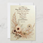 Elegante Rustikale Hochzeitsfeier Einladung (Vorderseite)