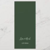 Elegante rustikale Hochzeitsfeier Menükarte (Rückseite)