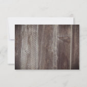 Elegante rustikale Hochzeitskarte aus Holz Einladung (Rückseite)