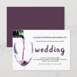 Elegante Rustikale Hochzeitskarte für Weinberg und Einladung