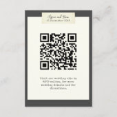 Elegante rustikale Hochzeitskarte mit Foto Begleitkarte (Rückseite)