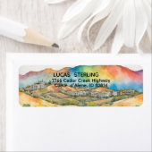Elegante rustikale Hochzeitslabels mit Aquarell-Ge (Insitu)