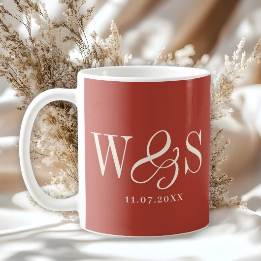 Elegante rustikale Hochzeitspaare Kaffeetasse