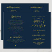 Elegante rustikale Hochzeitsprogramme (Vorne/Hinten)