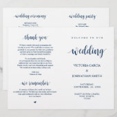 Elegante rustikale Hochzeitsprogramme (Vorne/Hinten)