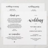 Elegante rustikale Hochzeitsprogramme (Vorne/Hinten)