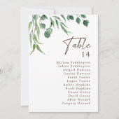 Elegante rustikale Hochzeitsskizze Tischnummer (Vorderseite)