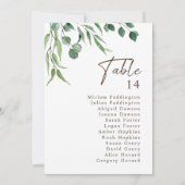 Elegante rustikale Hochzeitsskizze Tischnummer (Rückseite)