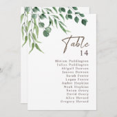 Elegante rustikale Hochzeitsskizze Tischnummer (Vorne/Hinten)