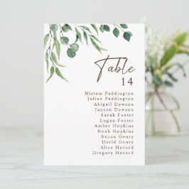 Elegante rustikale Hochzeitsskizze Tischnummer