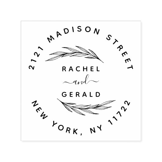 Elegante rustikale Hochzeitsstipendiaten Ansprache Permastempel (Design)