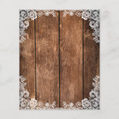 Elegante Rustikale Hochzeitsszenierung Flyer (Hinten)