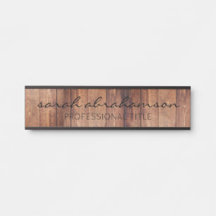 Elegante rustikale Holz-Bürotürschilder Türschild