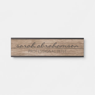 Elegante rustikale Holz-Bürotürschilder Türschild
