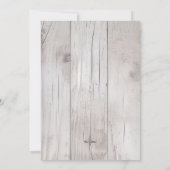 Elegante rustikale Holz-Rose Hochzeit Einladung (Rückseite)