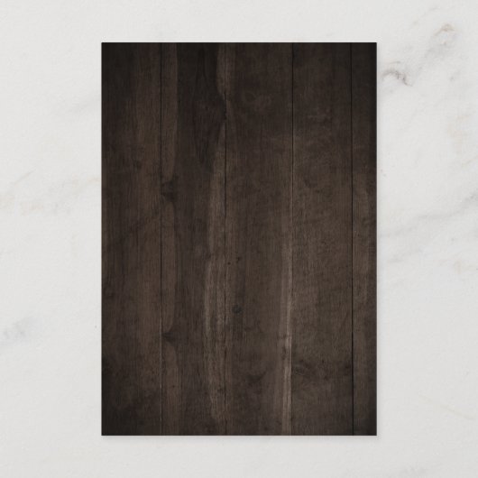 Elegante, rustikale Holz-String Lichter Grün Begleitkarte (Rückseite)