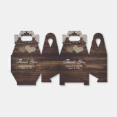 Elegante rustikale Holzschnitzereien Hochzeit Geschenkschachtel (Ungefaltet)