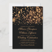 Elegante rustikale Kerzenschein-Liebe Wish Lantern Einladung (Vorderseite)