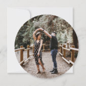 elegante rustikale Kiefernbäume Foto Save the Date Einladung (Rückseite)