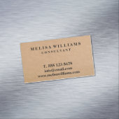 Elegante rustikale Kraft Magnetische Visitenkarte (Beispiel)