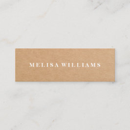 Elegante rustikale Kraft Mini Visitenkarte