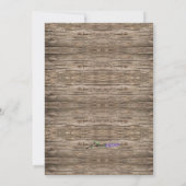 Elegante rustikale Lavendel boho Hochzeitseinladun Einladung (Rückseite)