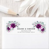 Elegante rustikale Lila Blush Floral Wedding Addre (Insitu)