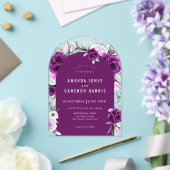 Elegante rustikale Lila Blush Geometrische Hochzei Acryleinladungen (Insitu (Hochzeit))