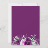 Elegante rustikale Lila Blush Geometrische Hochzei Einladung (Rückseite)