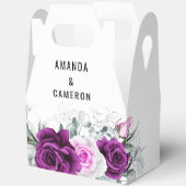 Elegante rustikale Lila Blush Geometrische Hochzei Geschenkschachtel (Offen)