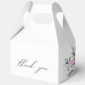 Elegante rustikale Lila Blush Geometrische Hochzei Geschenkschachtel (Rückseite)