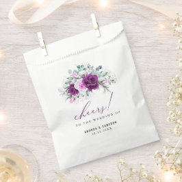 Elegante rustikale Lila Blush Geometrische Hochzei Geschenktütchen