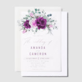 Elegante rustikale Lila Blush Geometrische Hochzei Pergament Einladungen (Versetzt)