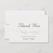 Elegante rustikale Minimalistische botanische Hoch Dankeskarte (Vorderseite)