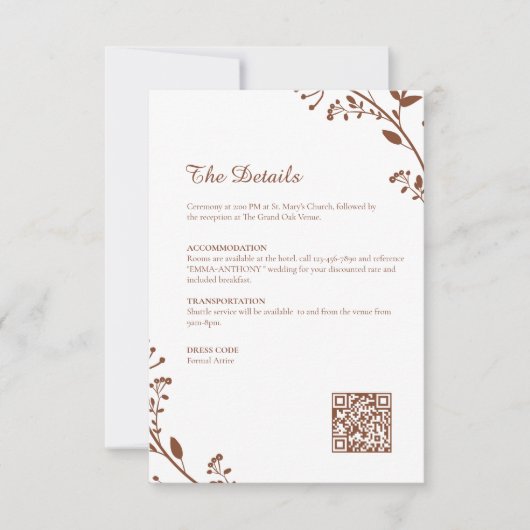 Elegante rustikale Minimalistische Hochzeitskarte Save The Date (Vorderseite)
