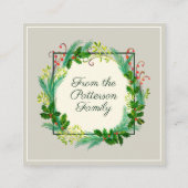 Elegante rustikale moderne grüne Taupe Vielen Dank Rabattkarte (Rückseite)