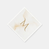 Elegante Rustikale Monogramm-Wasserfarbenhochzeit Serviette (Ecke)