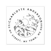 Elegante Rustikale nächtliche Blume Rücksendeadres Permastempel (Design)