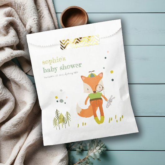 Elegante rustikale Niedliche Woodland Fun Fox Kind Geschenktütchen