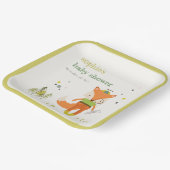 Elegante rustikale Niedliche Woodland Fun Fox Kind Pappteller (Gewinkelt)